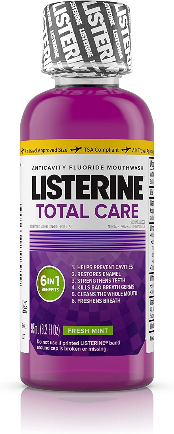 Listerine Total Care Anticavity Mouthwash, Fresh Mint 3.2 oz