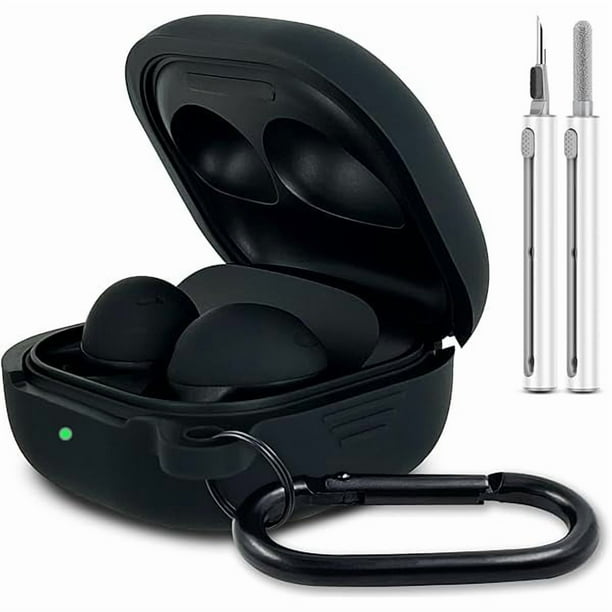 wonima11 Silicone Case for Samsung Galaxy Buds FE, 2 Pro, 2, Pro, Live with Cleaner Kit (Black)