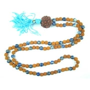 Mogul Meditation Hindu Prayer Mala Rudraksha Beads for Japa Yoga Necklace