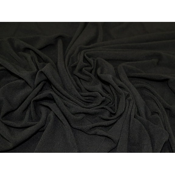 Textured Surface Stretch Jersey Knit Dress Fabric Black - per yard