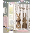 thumbnail image 2 of Happy Easter Shower Curtain Bunny Bathroom Curtains with Hooks, Waterproof Fabric Flower Carrot Rabbit Shower Curtains Set for Bathroom Bathtubs Seasonal Spring Holiday Decor Gift 36x72 Inch, 2 of 6