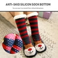 thumbnail image 4 of Calcetines antideslizantes para mujer, ciervos de Santa, forro de vellón grueso, medias de Navidad a Abanopi Estilo 11, 4 of 7