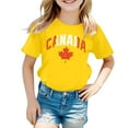thumbnail image 4 of MEZZALL T-Shirt à Manches Courtes pour Filles, Col Rond, Été, Coupe Décontractée, Basique, Jaune, 3-4 Ans, 4 of 4