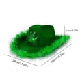 thumbnail image 3 of St Patrick's Day Hats With Light St Patrick's Day Green Velvet Hat Green St. Patrick's Day Party Accessories Green Christmas Tree Topper Hat Symbol of Fun & Luck 15" x 13.4" x 4.7", 3 of 5