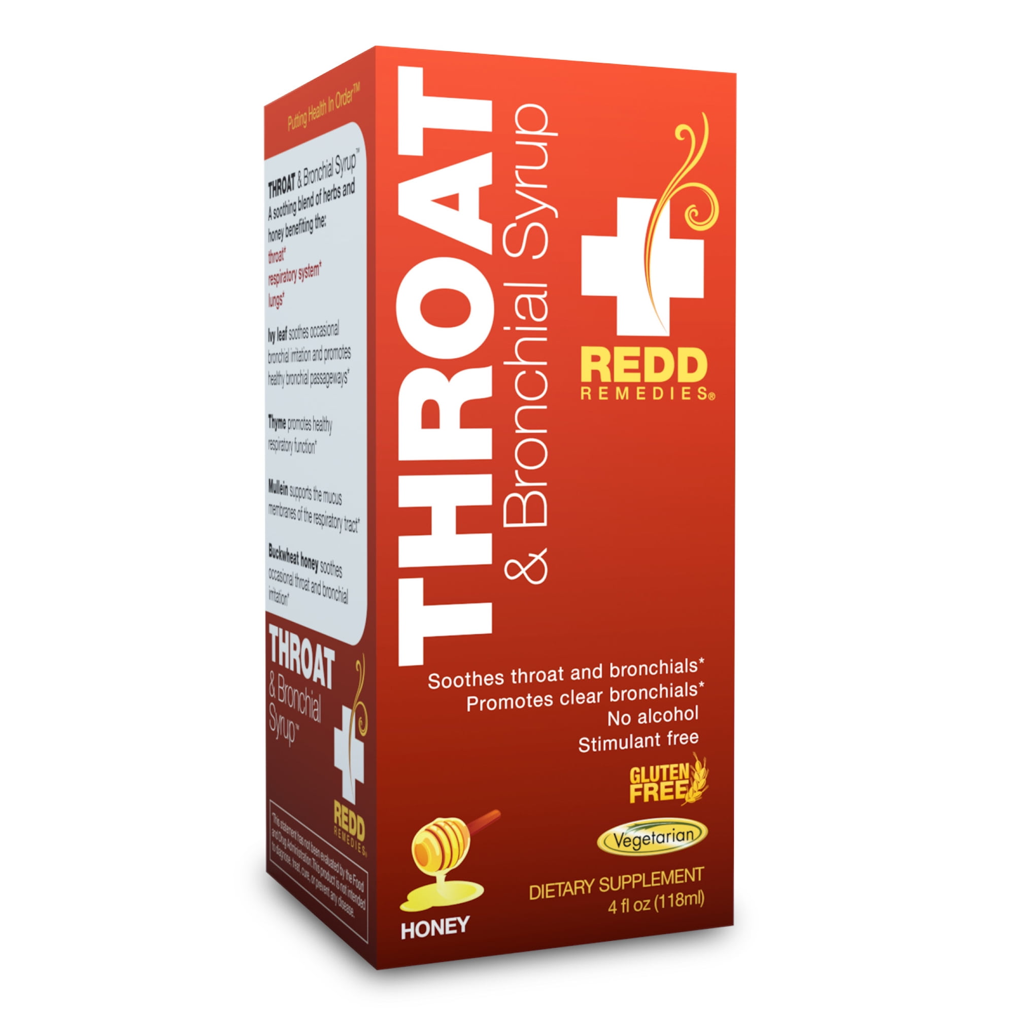 Redd Remedies Throat & Bronchial Syrup, Helps Soothe a