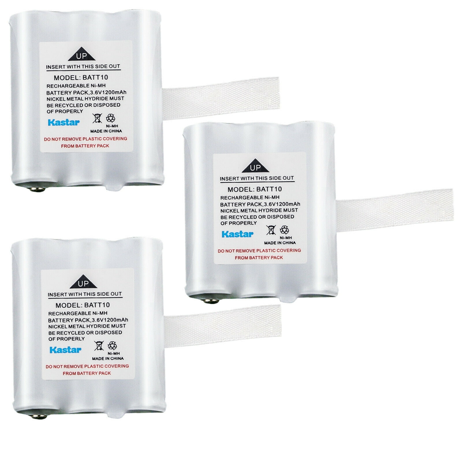 Kastar 3Pack NiMH Battery 3.6V 1200mAh Replacement for Midland BATT10