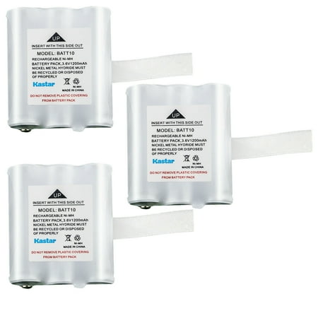 Kastar 3-Pack Battery Replacement for Midland BATT10 BATT-10 Midland AVP13 MID-AVP13 Midland T71 T-71 Midland T75 T-75 Midland T77 T-77 Midland T79 T-79 Midland X-Talker T71 T-71 Two Way Radios