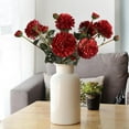 thumbnail image 5 of Artificial Dahlias Red Flowers Bouquets Red Dahlia Flowers 8Heads Red Faux Dahlia Flowers for Home Tables Wedding Bouquets Centerpieces Bridal Shower Party Decorations (Red), 5 of 5