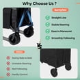 thumbnail image 5 of Sunnyfeel 230L / 220 lb Capacity Garden Wagon with 3-in-1 Design, Foldable Canopy, 7'' All-Terrain PVC Wheel, and Rear Hanging Shelf, 5 of 7