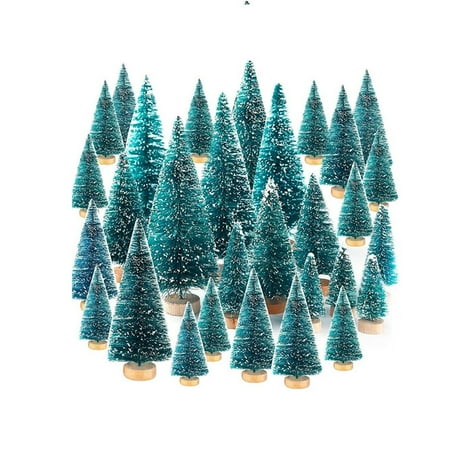 

Mini Assorted Brush Tree Mini Garden Miniature Ornaments Christmas Village Decoration Ornaments Winter Decoration Piece Set