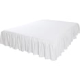 thumbnail image 3 of Lightweight Ruffled Bed Skirt, Classic Style, Soft and Stylish 100% Microfiber With 16" Drop, Full, White, Solid, 3 of 3