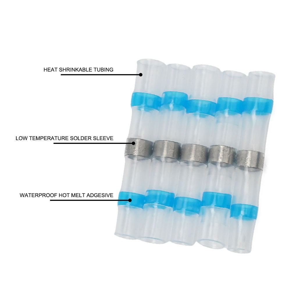 50/800Pcs Solder Seal Sleeve Heat Shrink Wire Connectors Terminals Waterproof 800Pcs
