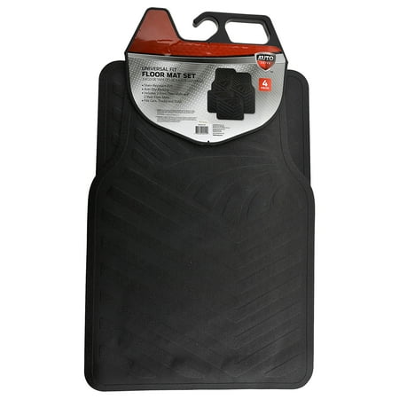 Auto Drive Universal Fit Floor Mat Set 4 Pieces Walmart Com