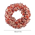 thumbnail image 3 of Bcylexb Fall Fabric Maple Leaf Wreaths for Front Door, 17.7" Autumn Ruffled Ribbon Wreath Harvest Hanging Door Decor for Thanksgiving Wall Window Home, 3 of 6