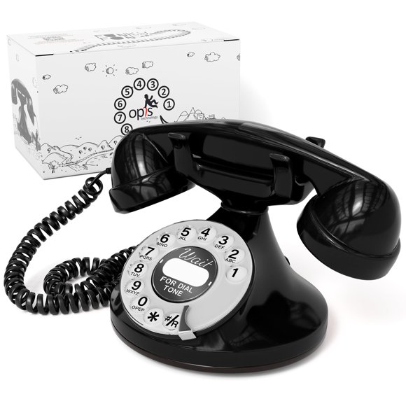 Rotary Phone : The Opis Funkyfon Cable/Vintage Rotary Phone/Retro Rotary Phone/Rotary Phone Landline/Rotary Phone Retro Style/Black Rotary Phone/Rotary Phone Black