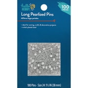 Hello Hobby Long Pearlized Size 24 Pins (100 Count)