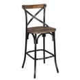 thumbnail image 2 of Home Square 2-Piece Furniture Bar Stool Set in Walnut and Antique Black, 2 of 2