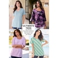 thumbnail image 4 of Roaman's Women's Plus Size Cotton Ultimate V-Neck Tee, 4 of 6