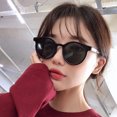 thumbnail image 4 of Sun Glasses Round Frame Comfortable Wearing Not Easy to Fall Off Wide Vision High Clarity UV Protection Waterproof Classic Double Color Sunglasses for Outdoor, 4 of 8