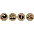 thumbnail image 2 of Darling Souvenir It's A Boy Stickers Candy Chocolate Labels 190 Pcs Party Fabor-Glitter Gold, 2 of 2