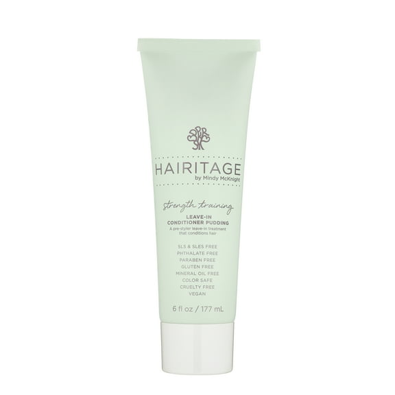 Hairitage Strength Training Thickening Leave-in Conditioner with Coconut oil for Curly Hair, 6 fl oz