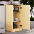 thumbnail image 3 of Palace Imports 100% Solid Wood 3-shelf Bookcase with Adjustable Shelves and Solid Door, Yellow, 3 of 7