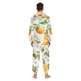thumbnail image 4 of FORMRS Onesies Pajama for Adults Unisex Hoodie Winter Jumpsuit One Piece Sleepwear, Sizes S-2XL, Floral Watercolor Oranges, 4 of 7