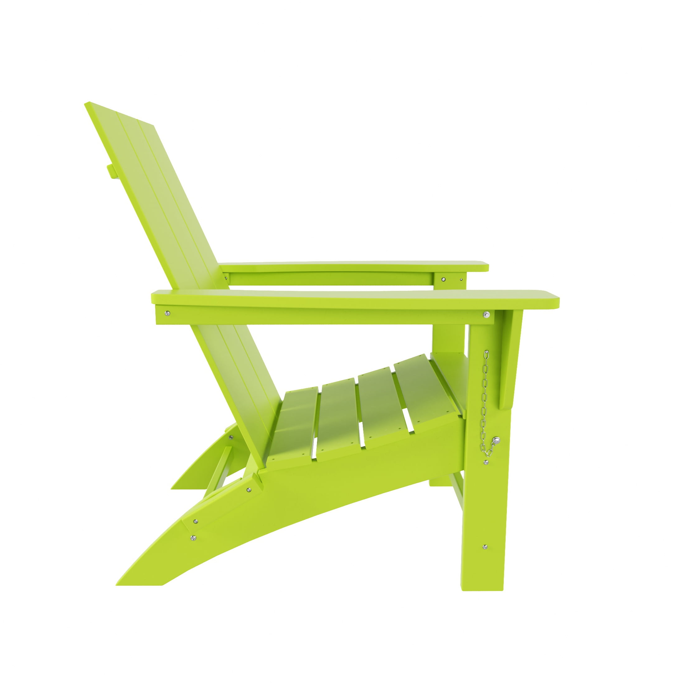WestinTrends Ashore All-Weather Poly Lumber Adirondack Chairs, Foldable Modern Farmhouse Design, Outdoor Patio Seating, Lime
