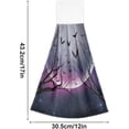 thumbnail image 3 of GZHJMY Halloween Moon Bat Kitchen Towels, Soft Hand Towels or Dishcloths with Hanging Loop, Absorbent Hand Towel for Bathroom Kitchen Halloween Décor, Set of 2（114）, 3 of 7