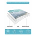 thumbnail image 5 of Aqua Blue Beach Queen Size Down Alternative Comforter, Lightweight Comforter Quilt Bedding Set with Pillow Shams Coastal Seawaves Sand Shore Scenery All Seasons Bed Comforter Duvet Insert 90"x96", 5 of 7