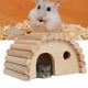 thumbnail image 4 of Cama de madera con forma de arco para hámster, Animal PEQUEÑO, casa cálida, nido para hámster, juguete de madera, 4 of 8
