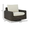 thumbnail image 5 of Kimo Outdoor Swivel Glider Lounge Chair, Beige, Dark Brown Metal, 5 of 5
