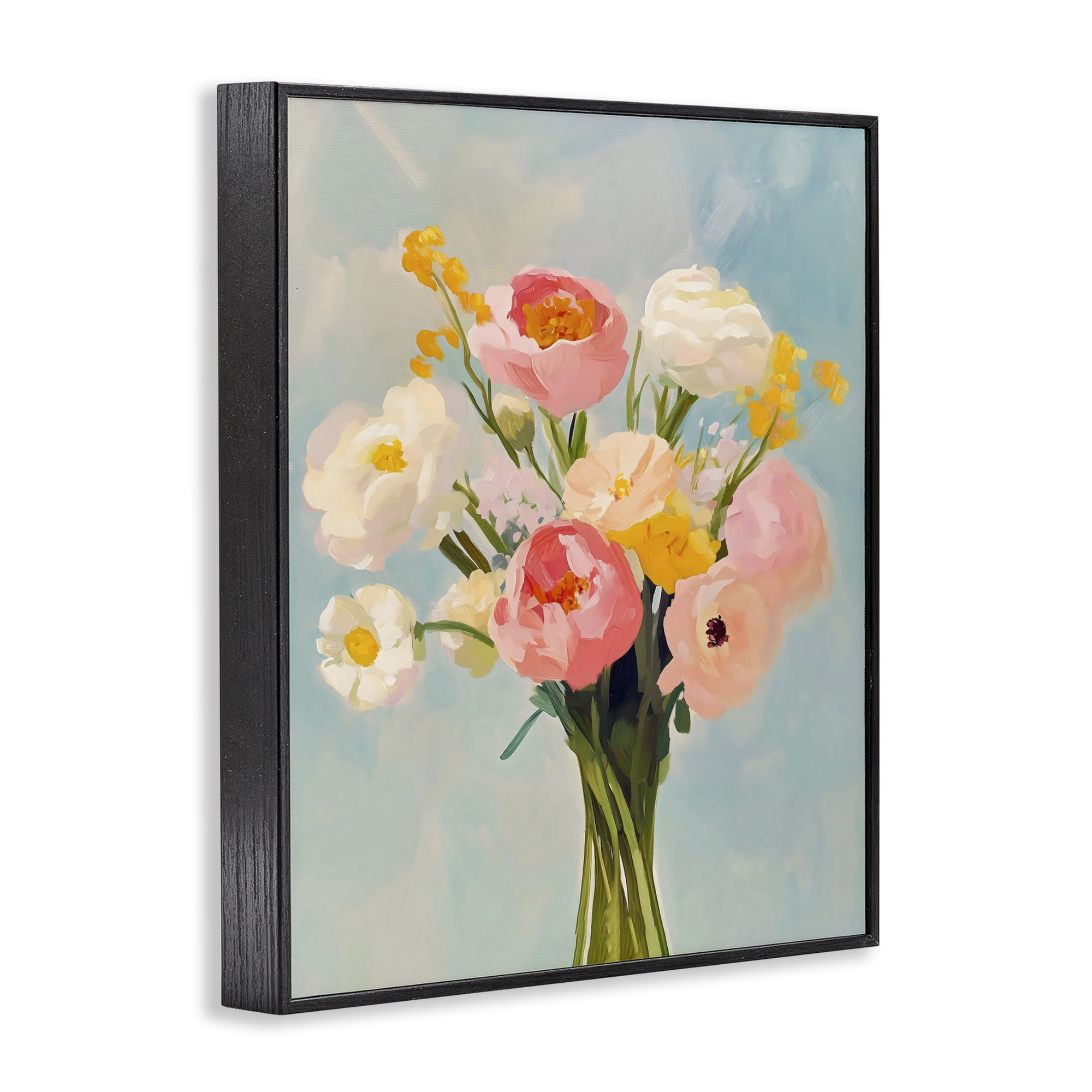 Stupell Industries Eclectic Floral Bouquet Black Framed Giclee Art, design by The Prints Vibe