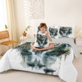 thumbnail image 4 of Manfei Nature Wolf 7pcs Queen Bedding,Rustic Wildlife Bedding Comforter Set Queen,White,Light Gray Reversible, 4 of 7