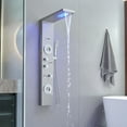 thumbnail image 4 of 4-Jet Rainfall Shower Panel System with Rainfall Waterfall Shower Head and Shower Wand With LED light in chrome Nickel, 4 of 14