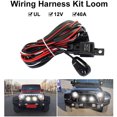 thumbnail image 1 of Kit de arnés de cableado de telar de barra de luz de conducción de trabajo LED profesional con relé de fusible de 12V 40A, modelo: 7 Kuyhfg Sin marca, 1 of 5