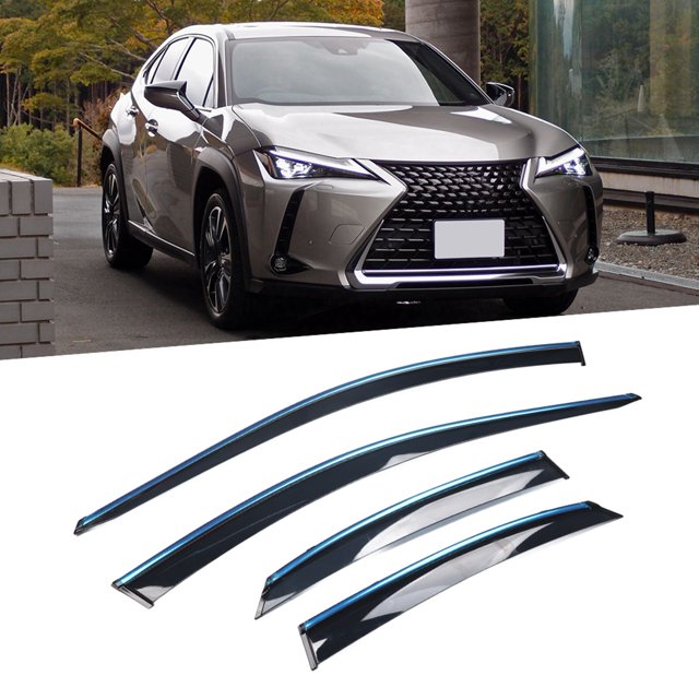 Vent Shade,4Pcs Car Window Visor Vent Sun Rain Guard Deflectors Fit for UX200 UX250h 19-ON