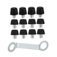 thumbnail image 1 of 12 piezas de clavos de repuesto para botas de fútbol, ​​clavos roscados antideslizantes Negro, 1 of 9