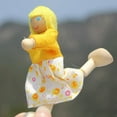 thumbnail image 4 of Kokiya 4pcs 1/12 Scale DollHouse Miniature People Figures Wooden Dolls Family Mini Life, 4 of 9