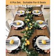 thumbnail image 4 of 13 Inch Round Placemats Set of 6, Gingerbread Black Non Slip Heat Insulation PP Table Mats, Christmas Winter Snowflake Washable Place Mats for Kitchen Dining Party Table Decor, 4 of 7
