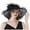 Black, variant on Kentucky Derby Hats Organza Cloche Bowler Hat Tea Party Hats Flat Top Church Hat Adjustable Wide Brim Fascinator Sun Hat Sun Hats for Women Uv Protection