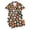 d-507Orange313, variant on MEZZALL Women Halloween Pajama Set Lapel Collar Button Down Short Sleeve Top Elastic Waist Shorts Loungewear Set Witch Hat Print Sleepwear For Party Home Sleeping Relaxed Fit 2 Piece Pjs