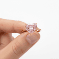 thumbnail image 2 of Heart Shape Solitaire Pink Sapphire Ring, Engagement Ring, Minimalist Stackable Ring, Love Couple Ring, Anniversary Gift For Wife, Promise Ring, Proposal Ring., 2 of 4