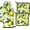 Lemon, variant on Black Cow Print Oven Mitts and Pot Holders Sets 4Pcs,Extra Long Oven Gloves Potholder for Kitchen Cooking Baking BBQ 100% Cotton Heat Resistant