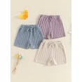 thumbnail image 4 of Aojekbee Toddler Boy Girl Plain Shorts Drawstring Waist Casual Shorts Summer Loose Fitting Lounge Shorts, 4 of 9