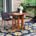 thumbnail image 2 of Ktaxon 3ft Wood Dining Table, Drop Leaf Folding Table Kitchen Table, Indoor Outdoor Dining Furniture for Yard Deck Yard Lawn Dining Room, Teak, 2 of 8