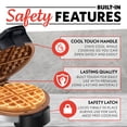 thumbnail image 6 of Gourmia Belgian Waffle Maker Adjustable Browning, PFAS-Free Nonstick Plates, Stainless Steel, 6 of 10