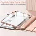 thumbnail image 4 of Compatible with iPad (A16) 11th Generation Case 11 Inch 2025, for iPad 10th Generation 10.9 Inch 2022 with Pencil Holder, Trifold Stand Protective Clear Back Shell, Auto Wake/Sleep, Rose Pink, 4 of 16