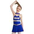 thumbnail image 2 of inhzoy Kids Girls Cheer Leader Uniform Dance Dress Royal Blue 6, 2 of 9
