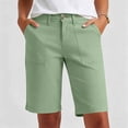 thumbnail image 2 of Bermuda Golf Shorts For Women Quick Dry Active Shorts Knee Length High Waisted Elastic Short Pant Baggy Relaxed Fit Lounge Breathable Sweat-Pant - (Above Knee-Length Style), 2 of 8